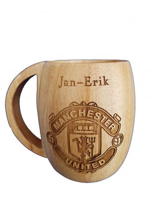 Hovedbilde 6052 E. seidel, krus. Man U gravert i tre.