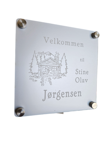 10041. Dørskilt. Aluminium, med Motiv 150 x 150 mm.